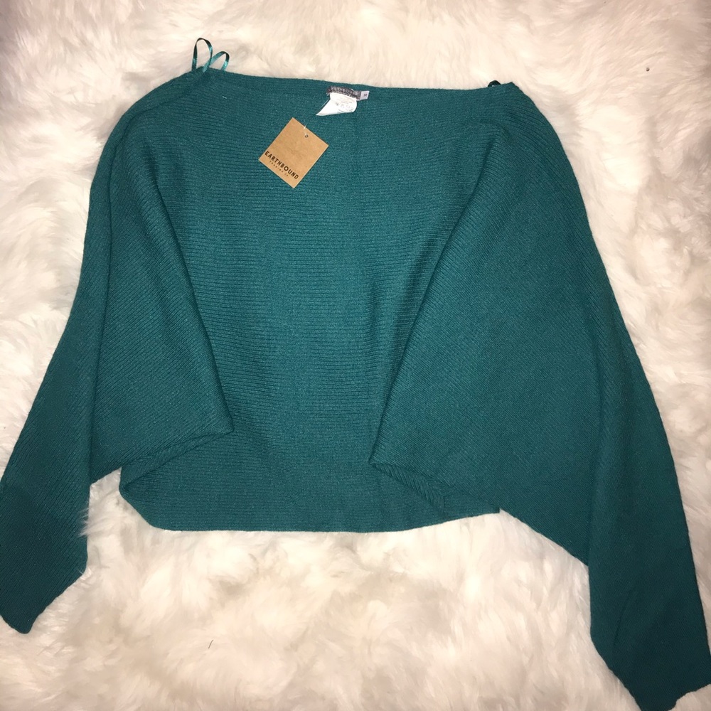 Teal slouchy sweater